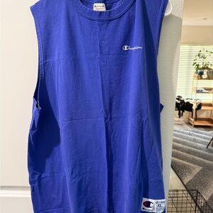 Vintage 1990’s Men’s XL-‘Champion’ Blue Muscle Tank Top